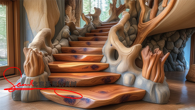 北京廠家水泥仿木樓梯堅固耐用穩定性得到客戶肯定和認可