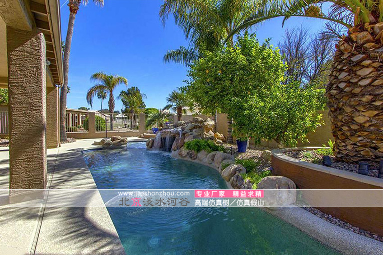 假山魚池庭院制作.jpg 假山魚池庭院制作