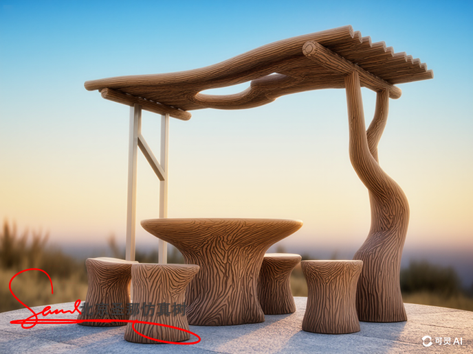 水泥仿木花架.png 水泥仿木花架