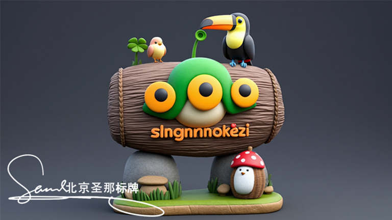 水泥仿木標識牌