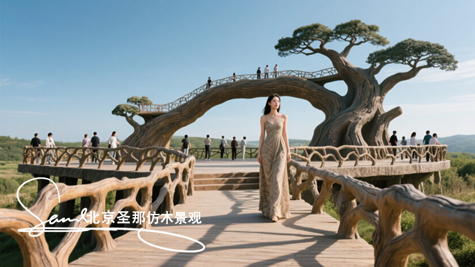 水泥仿木觀景臺