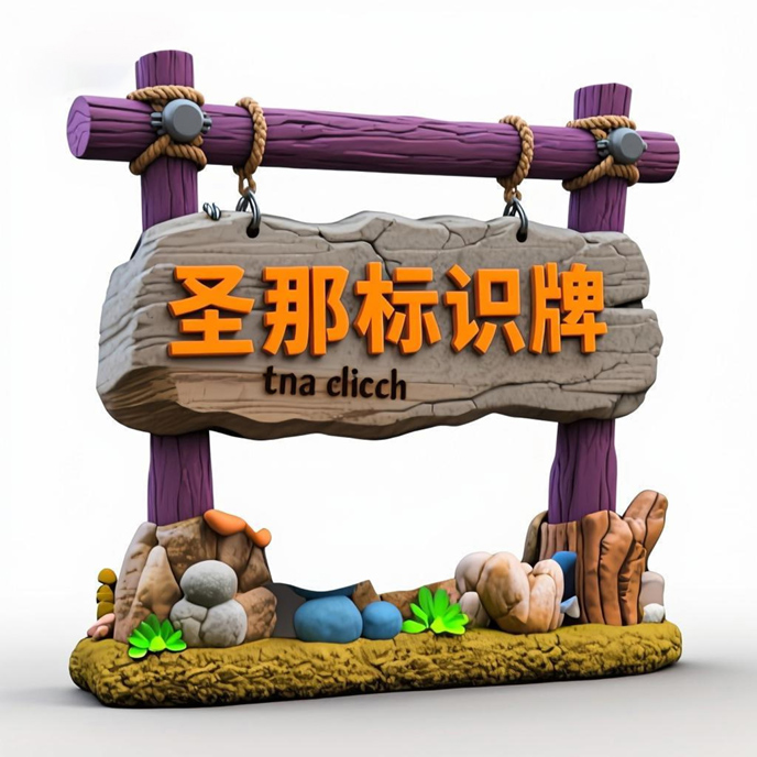 水泥仿木標識牌