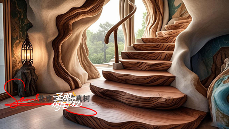 水泥仿木樓梯.jpg 水泥仿木樓梯