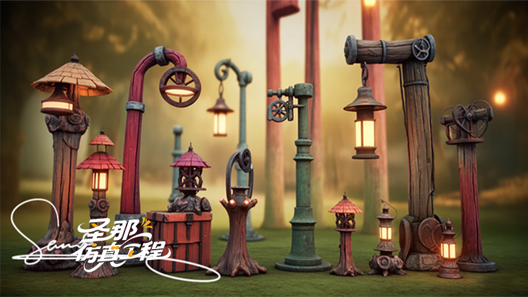 水泥仿木燈桿.jpg 水泥仿木燈桿